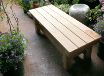 Wood bench